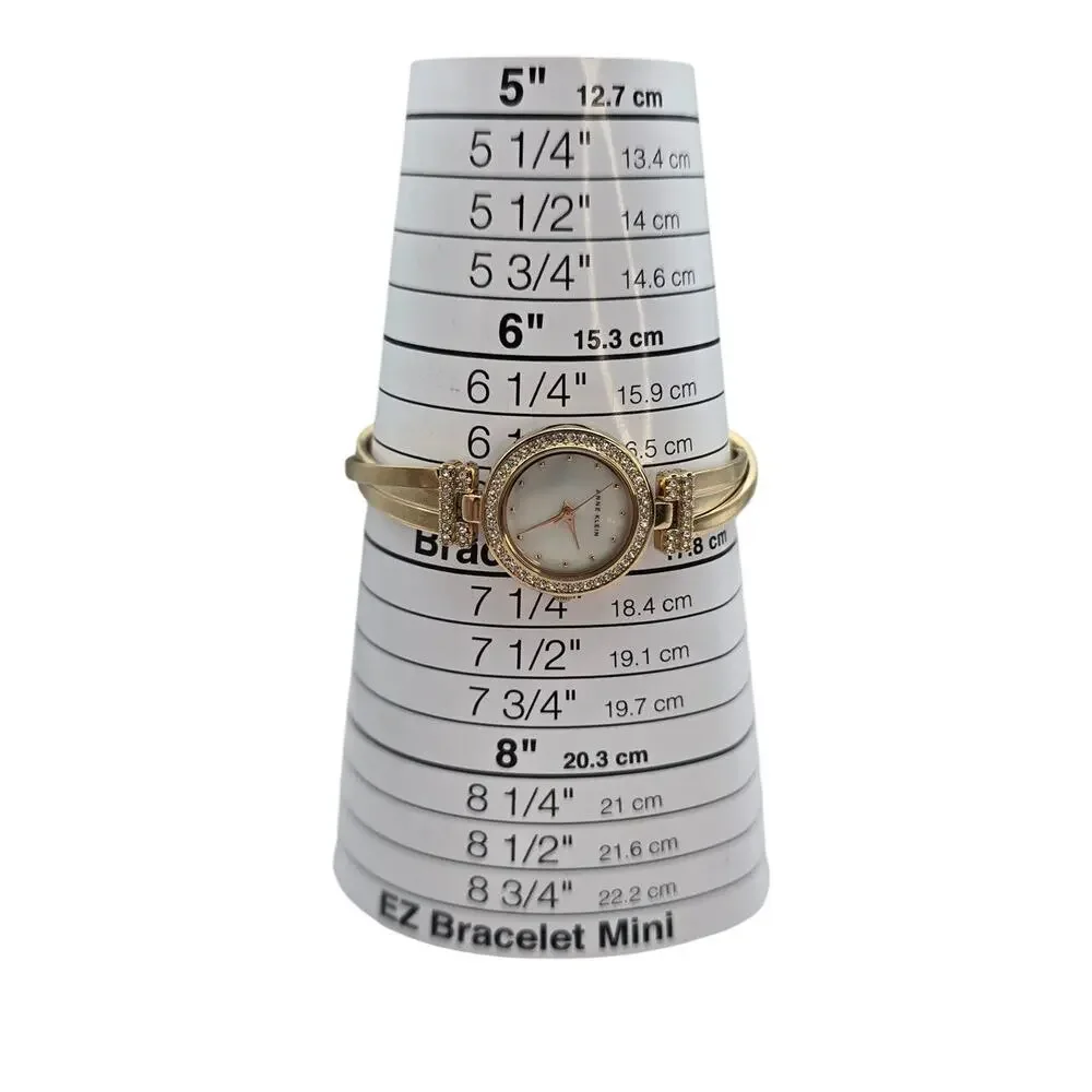 Anne Klein Gold Crystal Accent MOP Bracelet Dress Watch AK/1464